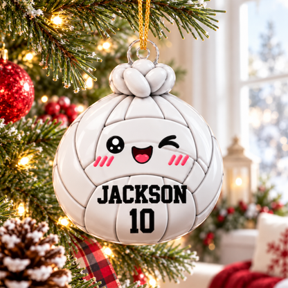 Personalized Sports Dumpling Ornament, Custom Name Dim Sum Acrylic Christmas Gift