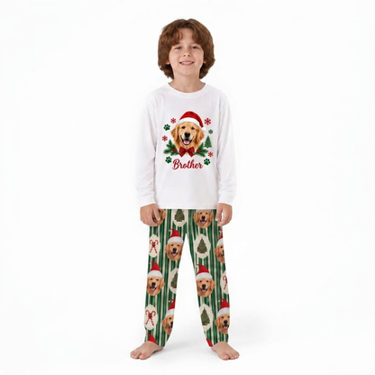 Personalized Christmas Dog Family Matching Christmas Pajamas With Pet