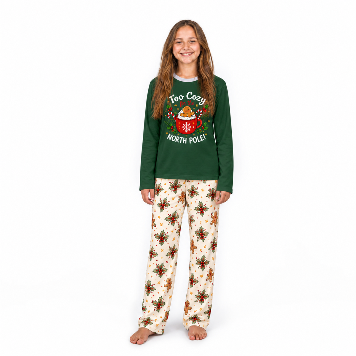 Cozy Gingerbread Christmas Family Matching Pajamas With Pet