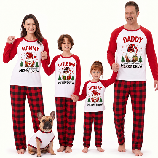 Cute Christmas Gnome Family Christmas Pajamas With Pet