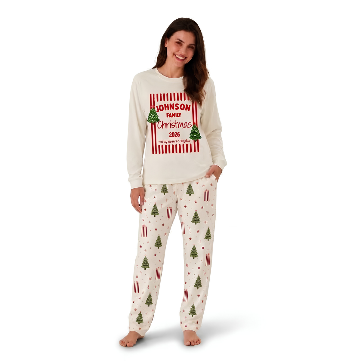 Festive Personalized Christmas Tree Family Christmas Pajamas With Pet
