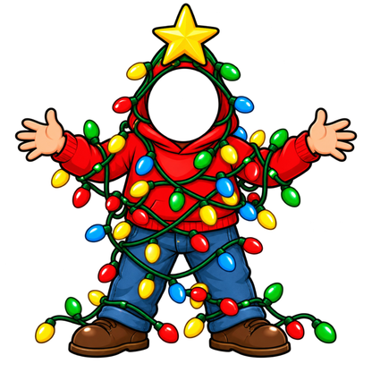 Funny Christmas Tree Custom Face - Personalized Christmas Light Ornament