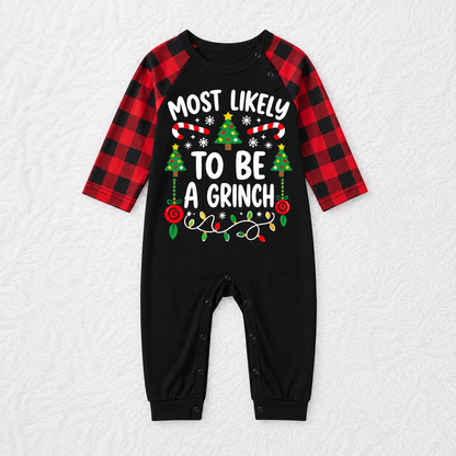 Funny Most Likely Christmas Family Matching Pajamas With Pet