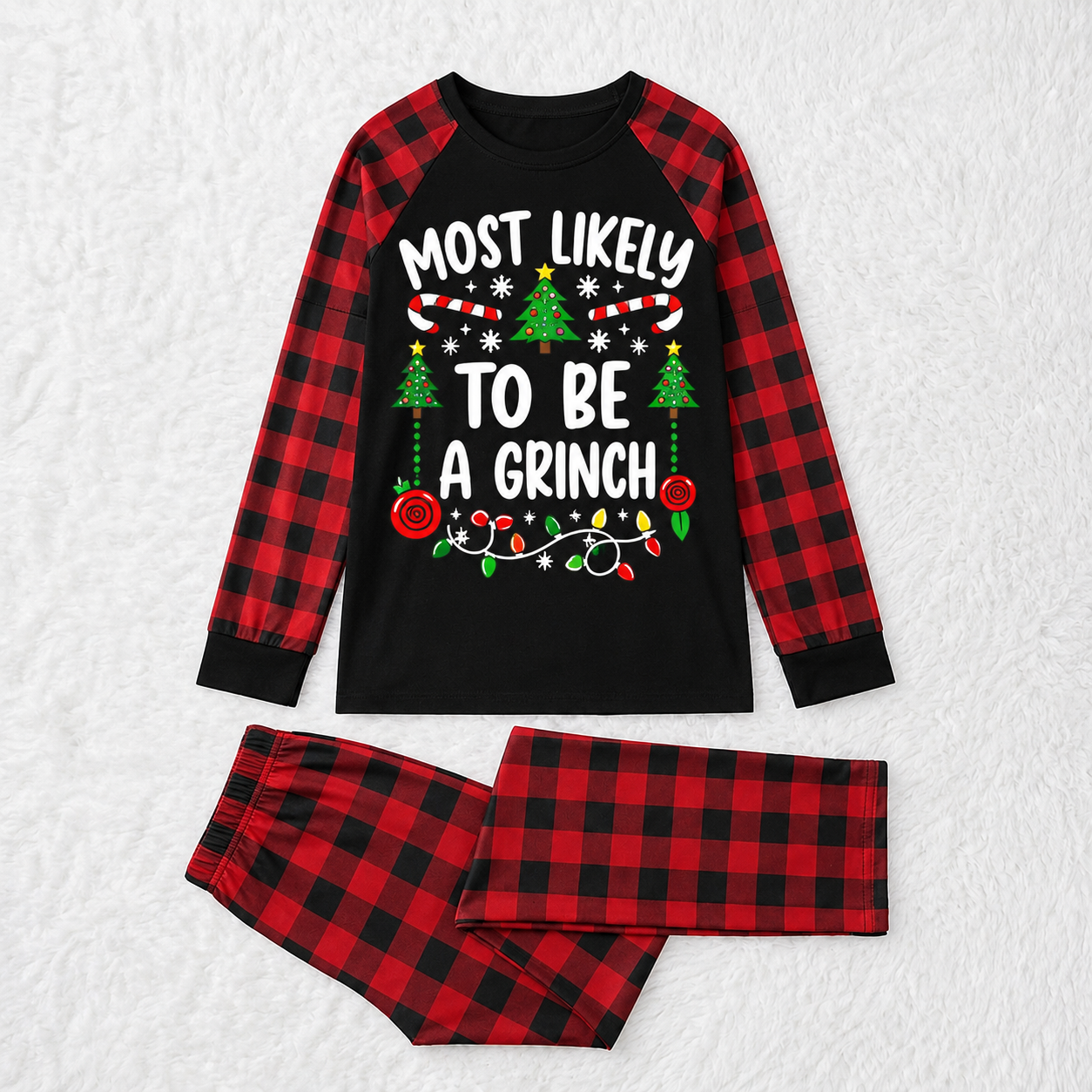 Funny Most Likely Christmas Family Matching Pajamas With Pet