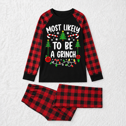 Funny Most Likely Christmas Family Matching Pajamas With Pet