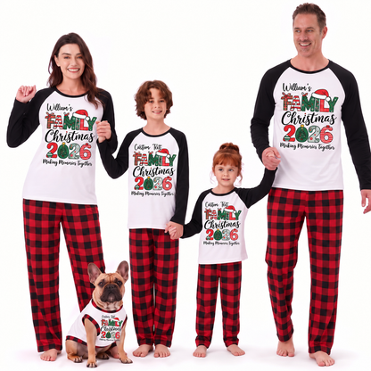 KHANH Festive Personalized Family Christmas 2026 Matching Family Christmas Pajamas (Copy)
