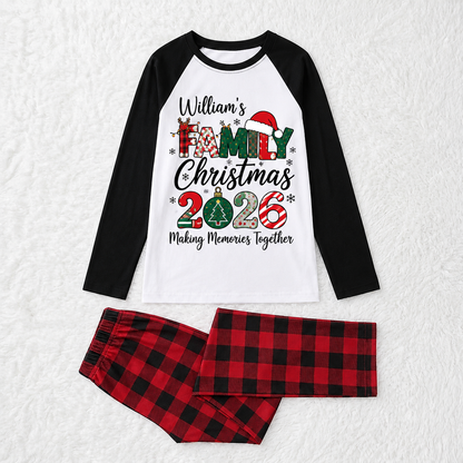 KHANH Festive Personalized Family Christmas 2026 Matching Family Christmas Pajamas (Copy)