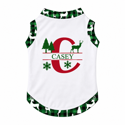Custom Name Initial Family Christmas Oh Deer Matching Christmas Pajamas With Pet