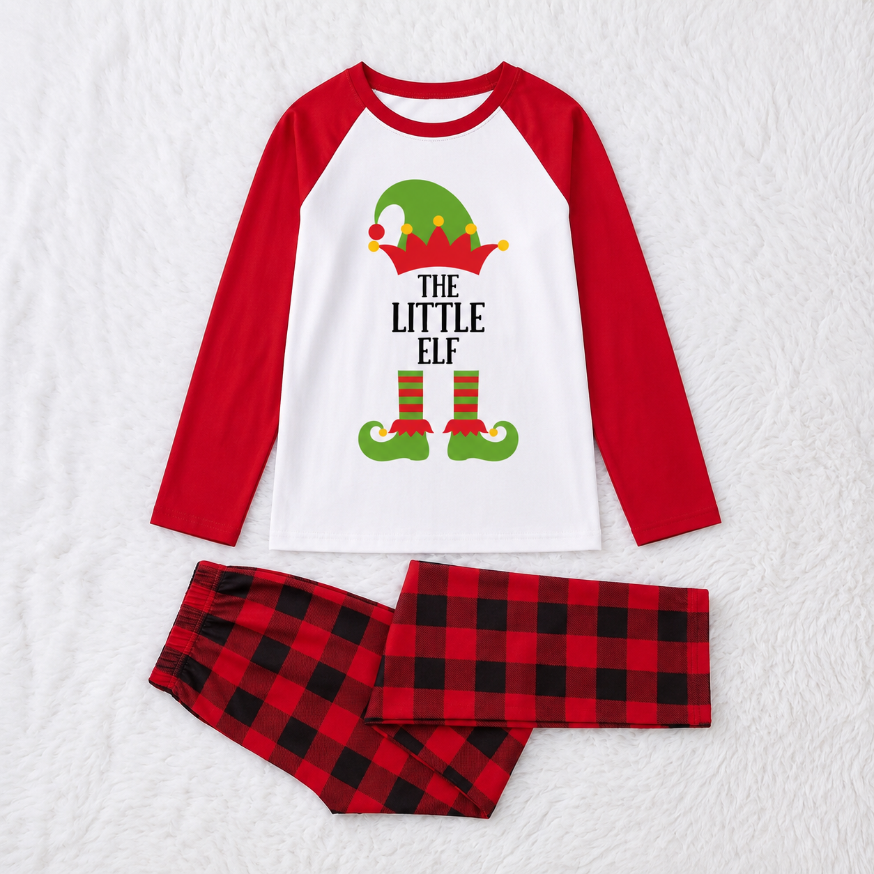 Cute Personalized Elf Family Christmas Pajamas