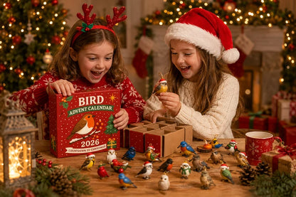 Bird Christmas Acrylic Advent Calendar 2026 – 24 Colorful Bird Acrylic Ornaments, Christmas Countdown Gift for Bird Lovers