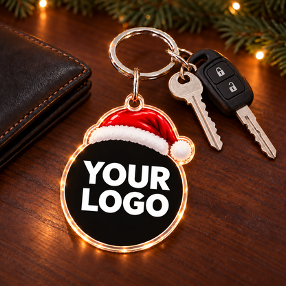 Custom Logo Christmas Ornament And Keychain - Personalised Photo Ornament Hanging Car