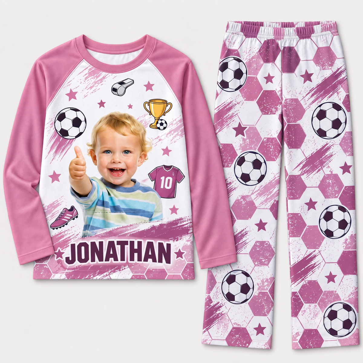 Personalized Soccer Matching Family Pajamas, Custom Family Pajama Set