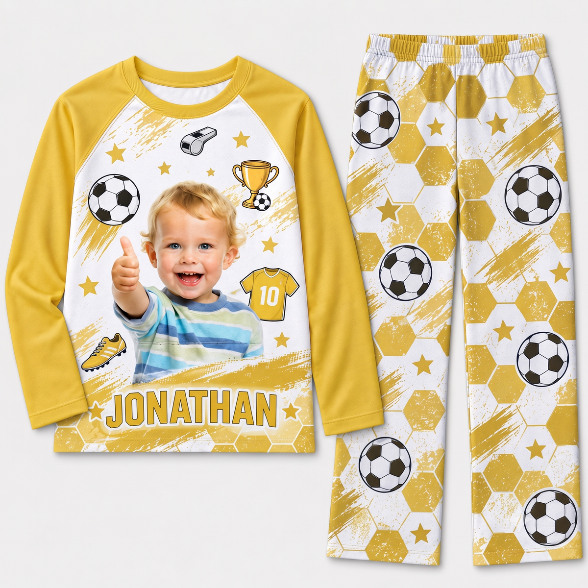 Personalized Soccer Matching Family Pajamas, Custom Family Pajama Set