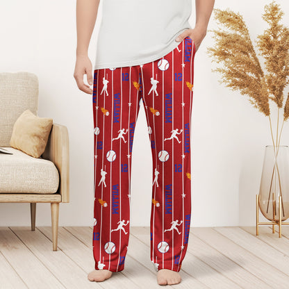 Custom Name & Number For Baseball, Softball, Soccer, Football, Basketball, Hockey Lover - Personalized Lounge Pants