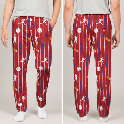 Custom Name & Number For Baseball, Softball, Soccer, Football, Basketball, Hockey Lover - Personalized Lounge Pants