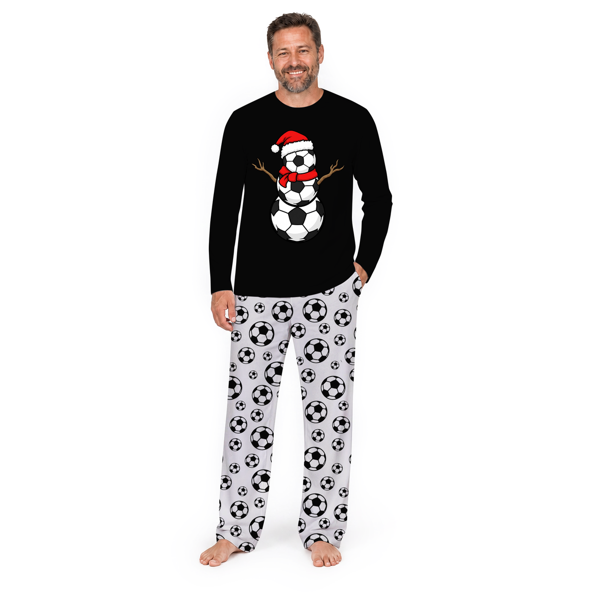 Soccer Family Matching Pajamas With Pet