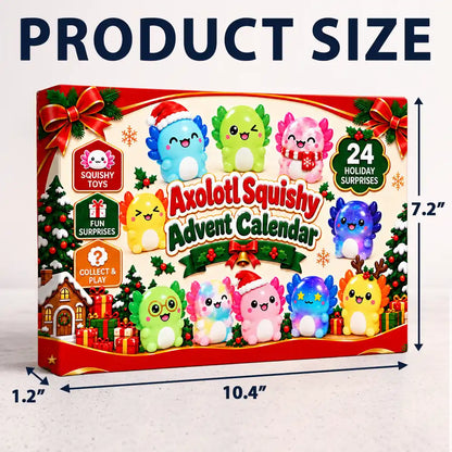 Adorable,Christmas,Gift For Kids,No Custom - Squishy Axolotl Gift For Kids - Personalized Festive Christmas Countdown Advent Calendar