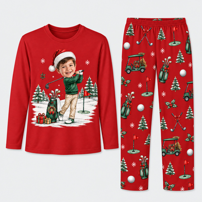 Custom Golfing Santa Family Christmas Matching Pajamas