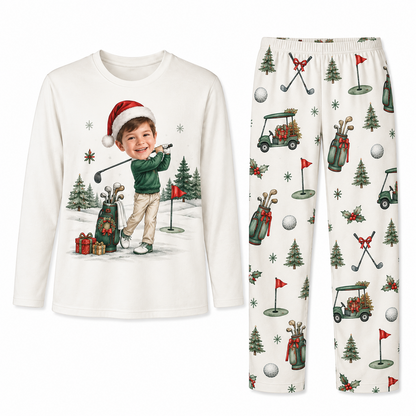 Custom Golfing Santa Family Christmas Matching Pajamas
