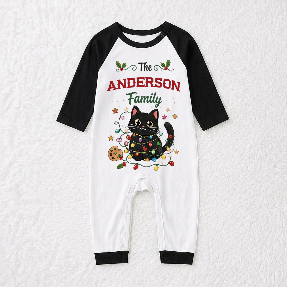 Cute Cat Christmas Tree Family Matching Christmas Pajamas With Pet