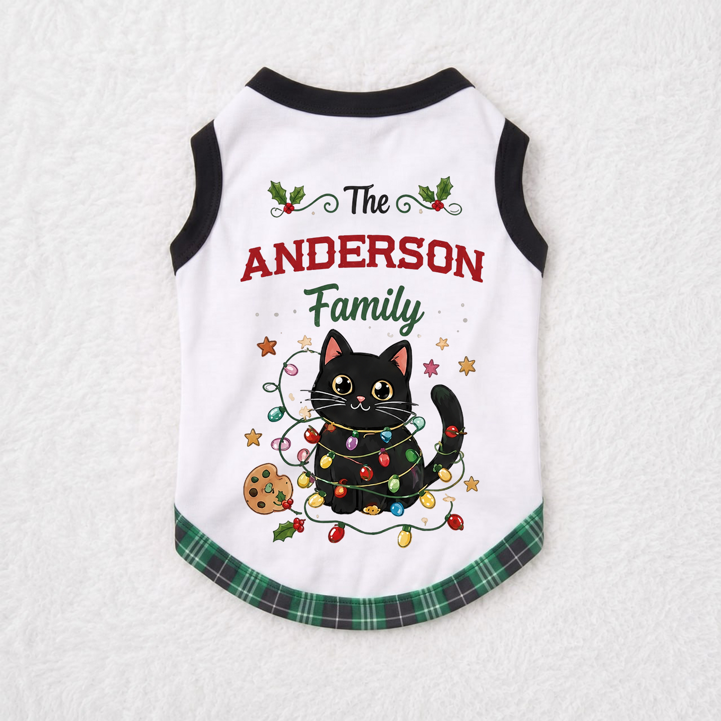Cute Cat Christmas Tree Family Matching Christmas Pajamas With Pet