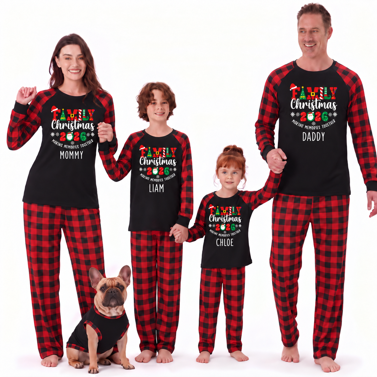 Custom Names Family Christmas 2026 Matching Family Christmas Pajamas
