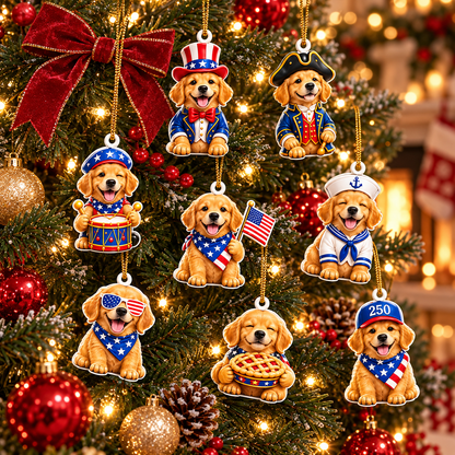 Golden Retriever America 250th Advent Calendar 2026 – Patriotic Dog Lover Gift
