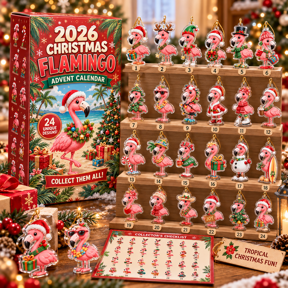 2026 Christmas Flamingo Advent Calendar– Every Day Brings New Surprises