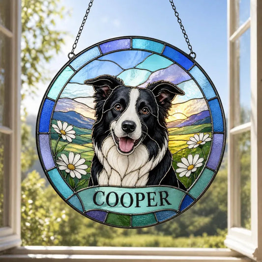 Personalized Pet Memorial Suncatcher – Custom Dog or Cat Portrait from Photo