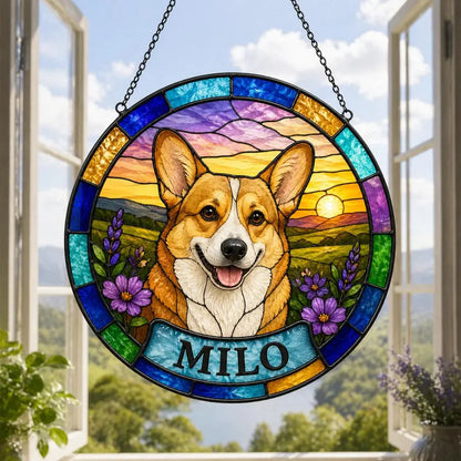 Personalized Pet Memorial Suncatcher – Custom Dog or Cat Portrait from Photo