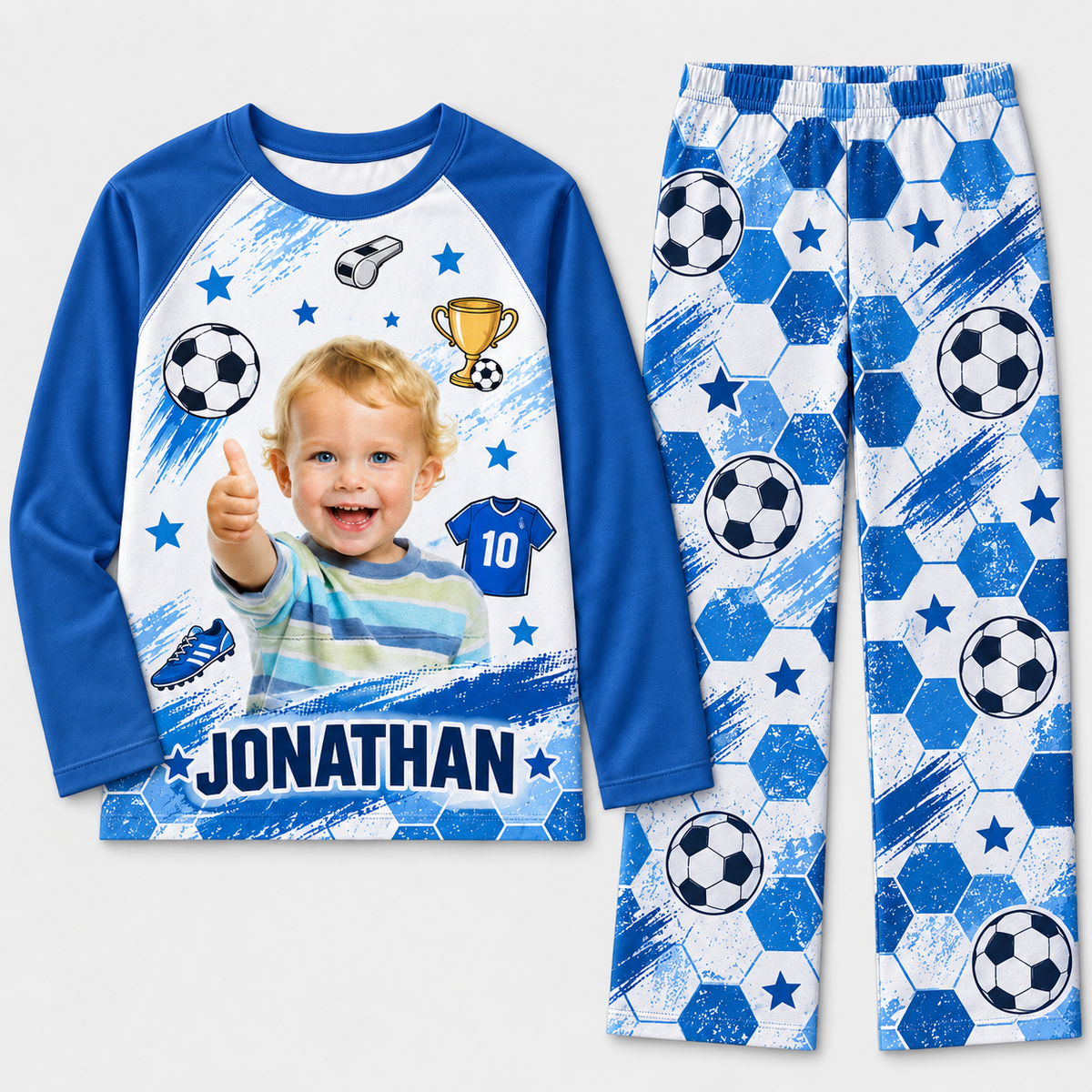 Personalized Soccer Matching Family Pajamas, Custom Family Pajama Set