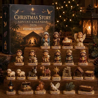 The Christmas Story Advent Calendar 2026 - 24 Nativity Scene Collectible Pieces