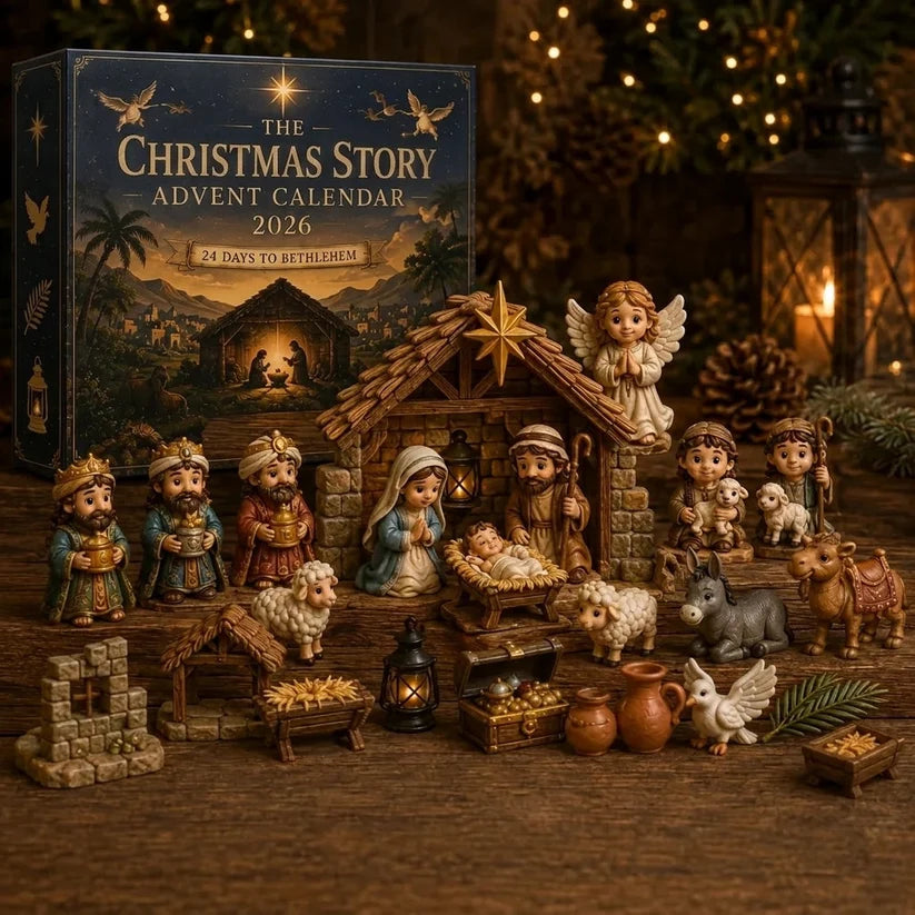 The Christmas Story Advent Calendar 2026 - 24 Nativity Scene Collectible Pieces
