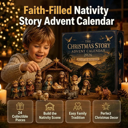 The Christmas Story Advent Calendar 2026 - 24 Nativity Scene Collectible Pieces