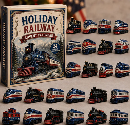 Holiday Railway Advent Calendar 2026 - 24-Day Festive Countdown, Acrylic Charms Blind Box