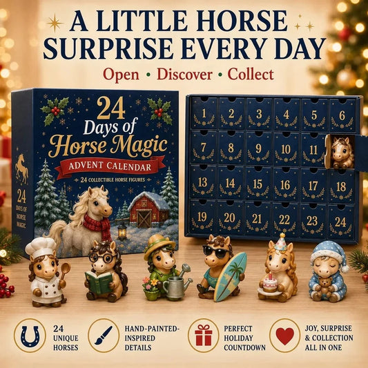 24 Days of Horse Magic Acrylic Advent Calendar 2026 – 24 Cute Horse Acrylic Ornaments