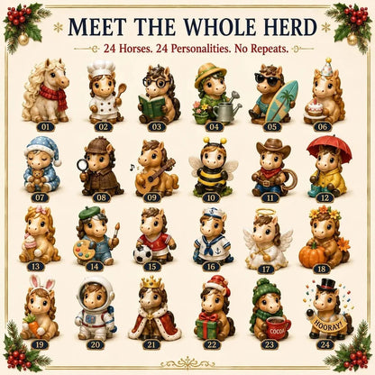 24 Days of Horse Magic Acrylic Advent Calendar 2026 – 24 Cute Horse Acrylic Ornaments