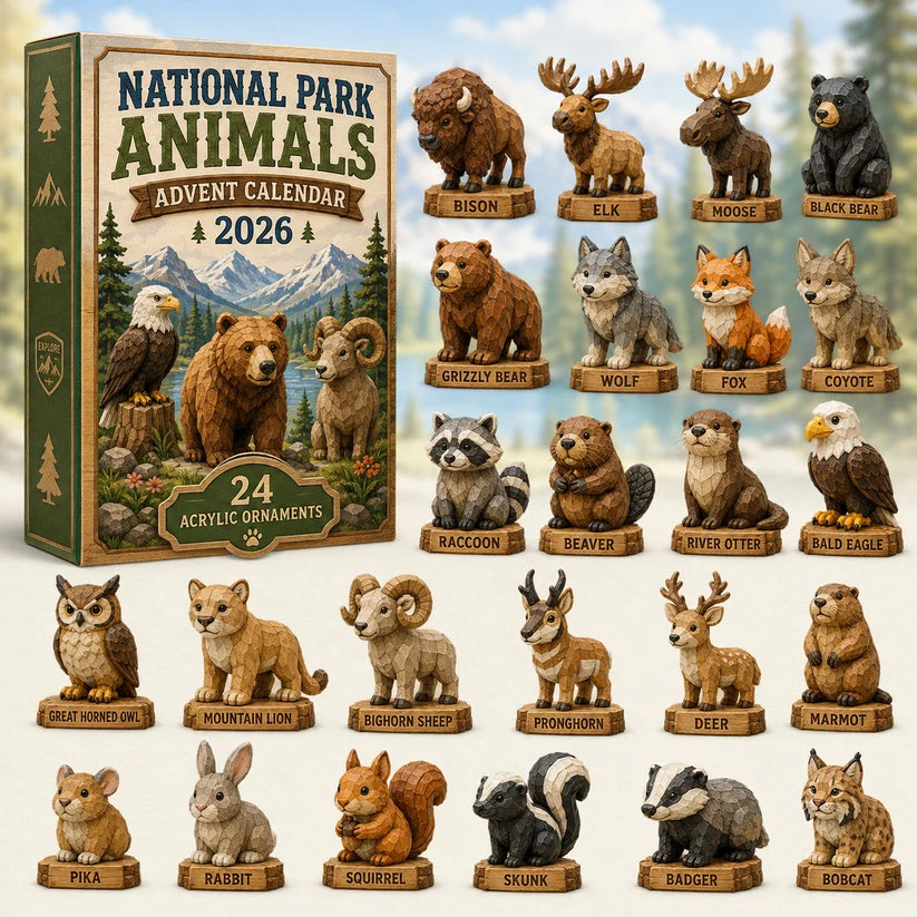 National Park Adorable Animals Advent Calendar 2026 - 24-Day Festive Countdown