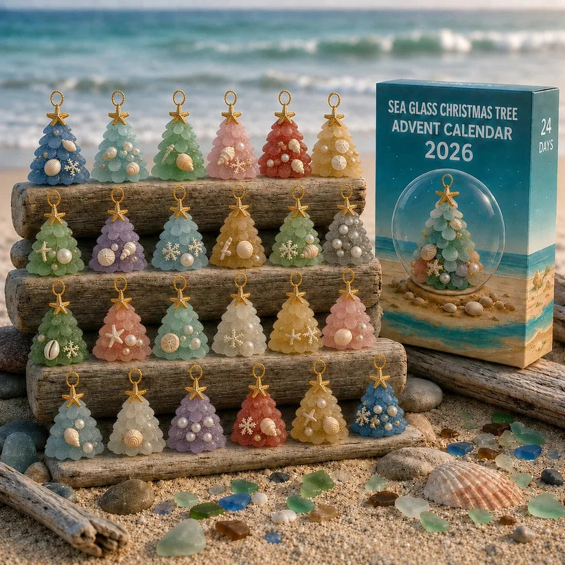 Sea Glass Christmas Tree - Arcylic Ornament Advent Calendar