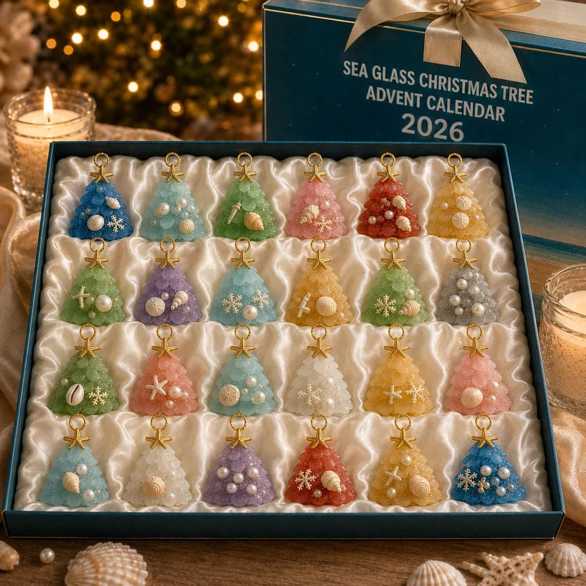 Sea Glass Christmas Tree - Arcylic Ornament Advent Calendar