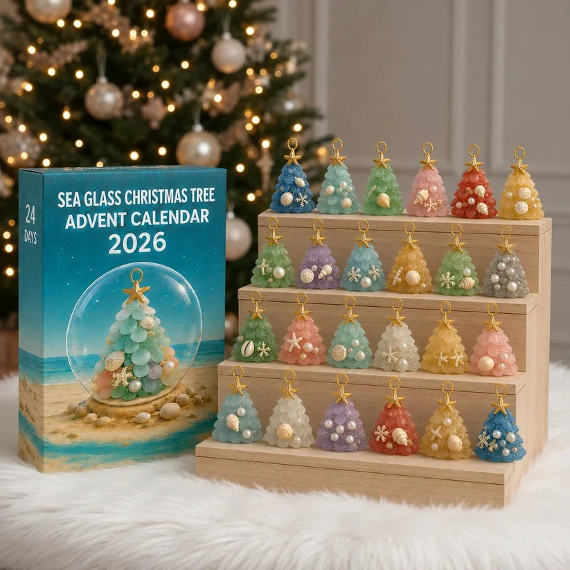 Sea Glass Christmas Tree - Arcylic Ornament Advent Calendar