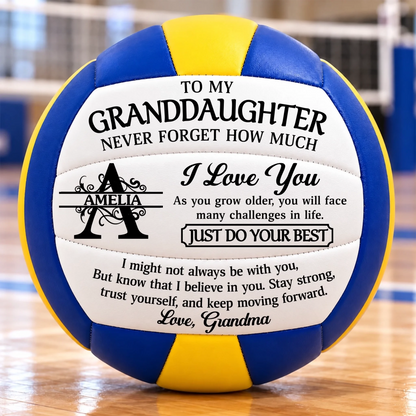 Custom Name Volleyball Gifts for Granddaughter - Personalized Volleyball