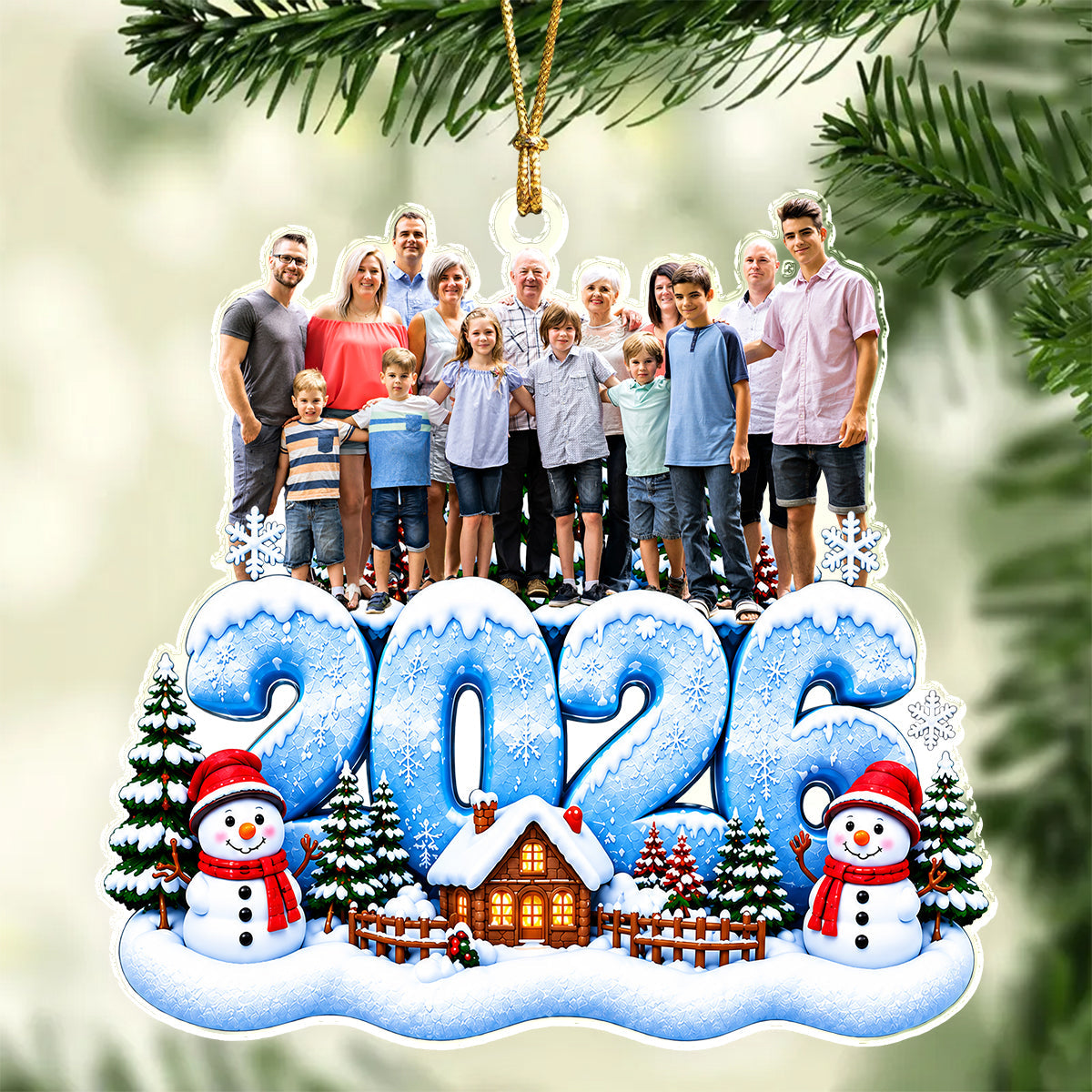 Custom Family Photo Christmas Tree Decor Acrylic Ornament HO82 903854