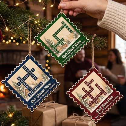 Best Team Ever Postage Stamp - Personalized Ornament