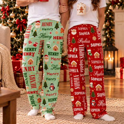 Personalized Custom Name Christmas Matching Family Pants TH10 171565