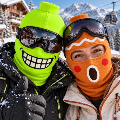 Custom Funny Skiing Face Design For Men, Women - Personalized BlockHead Ski Mask
