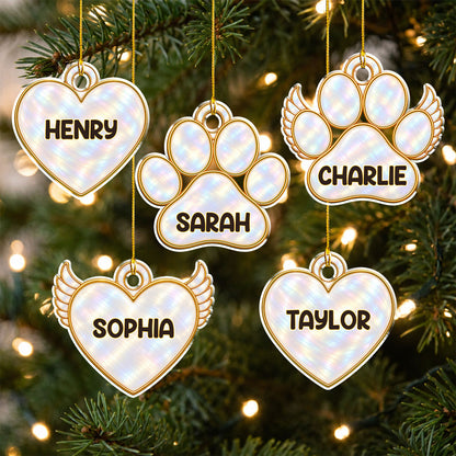 Custom Christmas Memorial Sympathy Gifts For Dogs, Cats • A Tree Of Love - Personalized Acrylic Ornament
