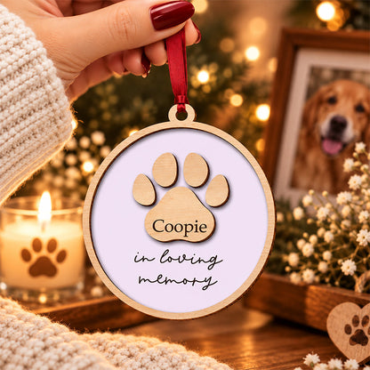Personalized Pet Memorial Wooden Ornament, Christmas Keepsake Gift For Pet Lovers LM32 670373