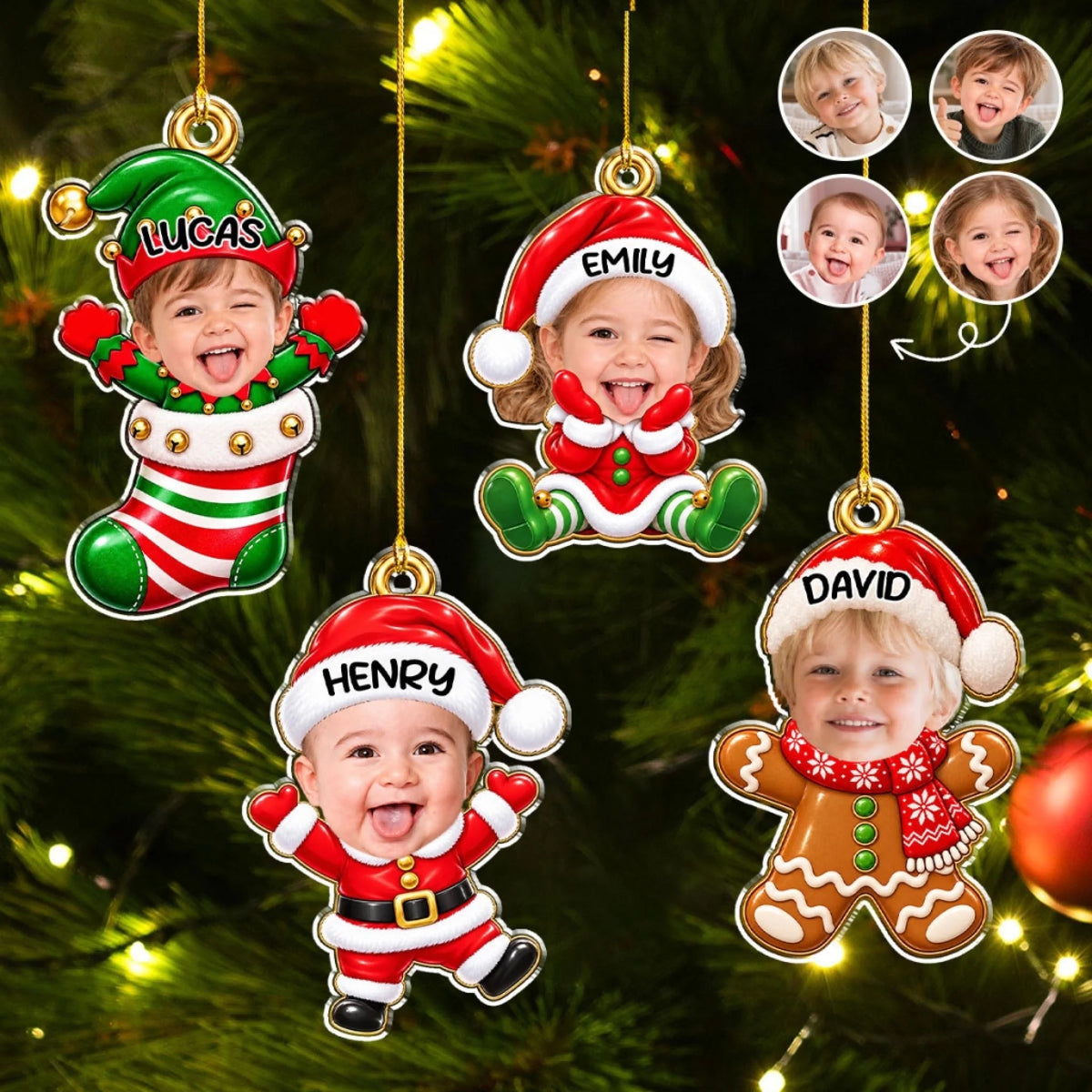 Little Santa - Personalized Acrylic Ornament