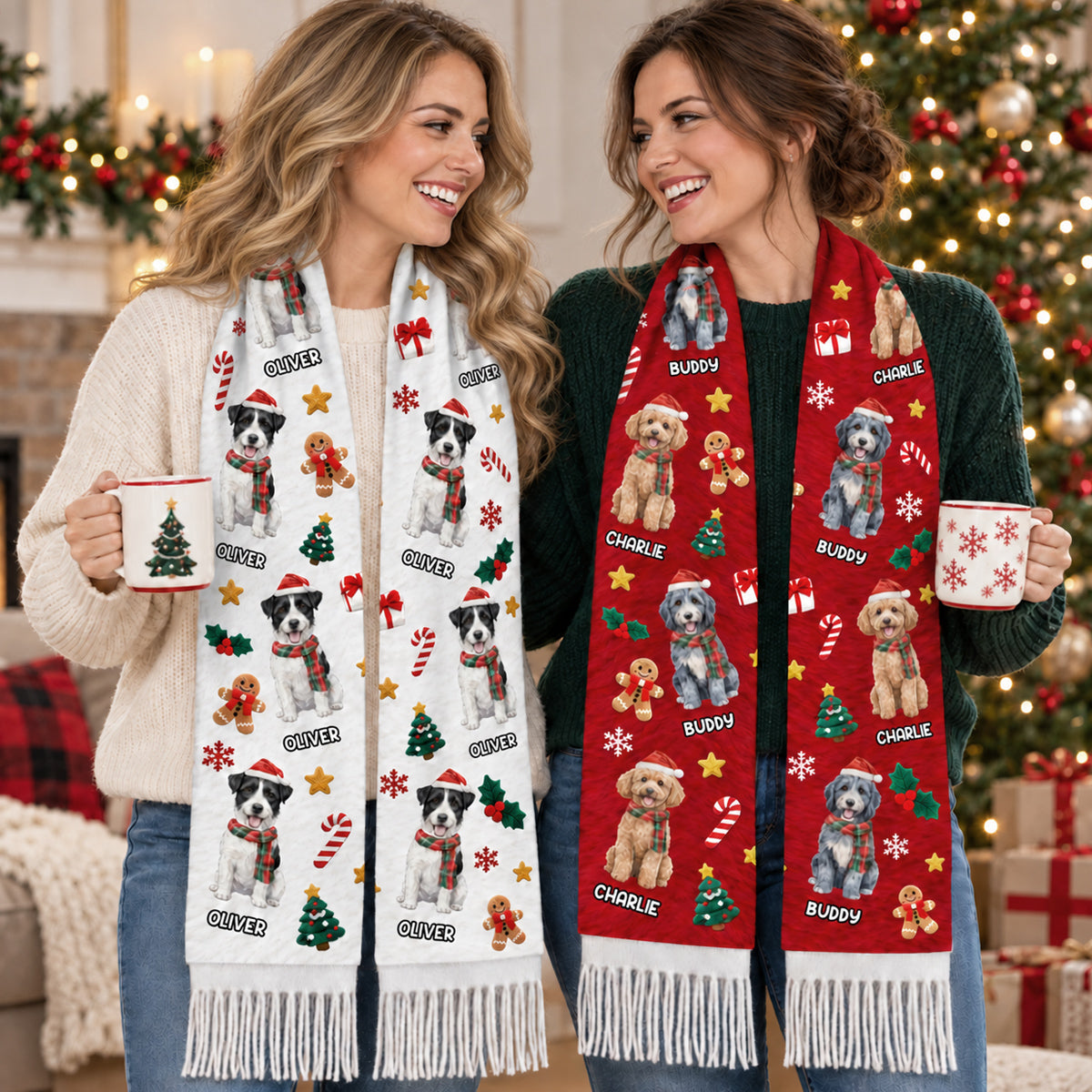 Wrapped In Puppy Love - Personalized Scarf